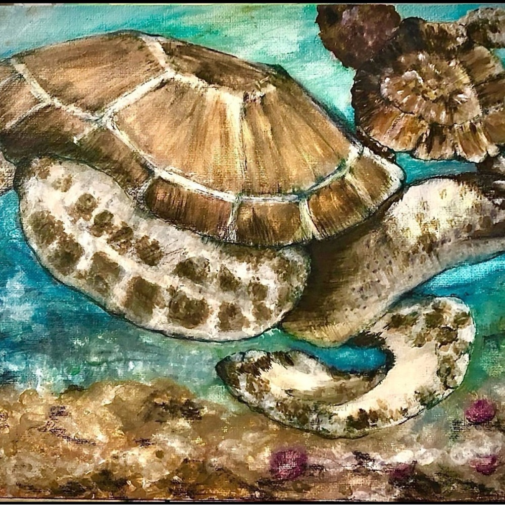 Sea turtle Print of my original painting